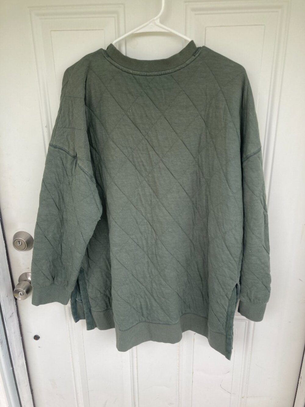 Quilted Green Pullover - Picture 2 of 5